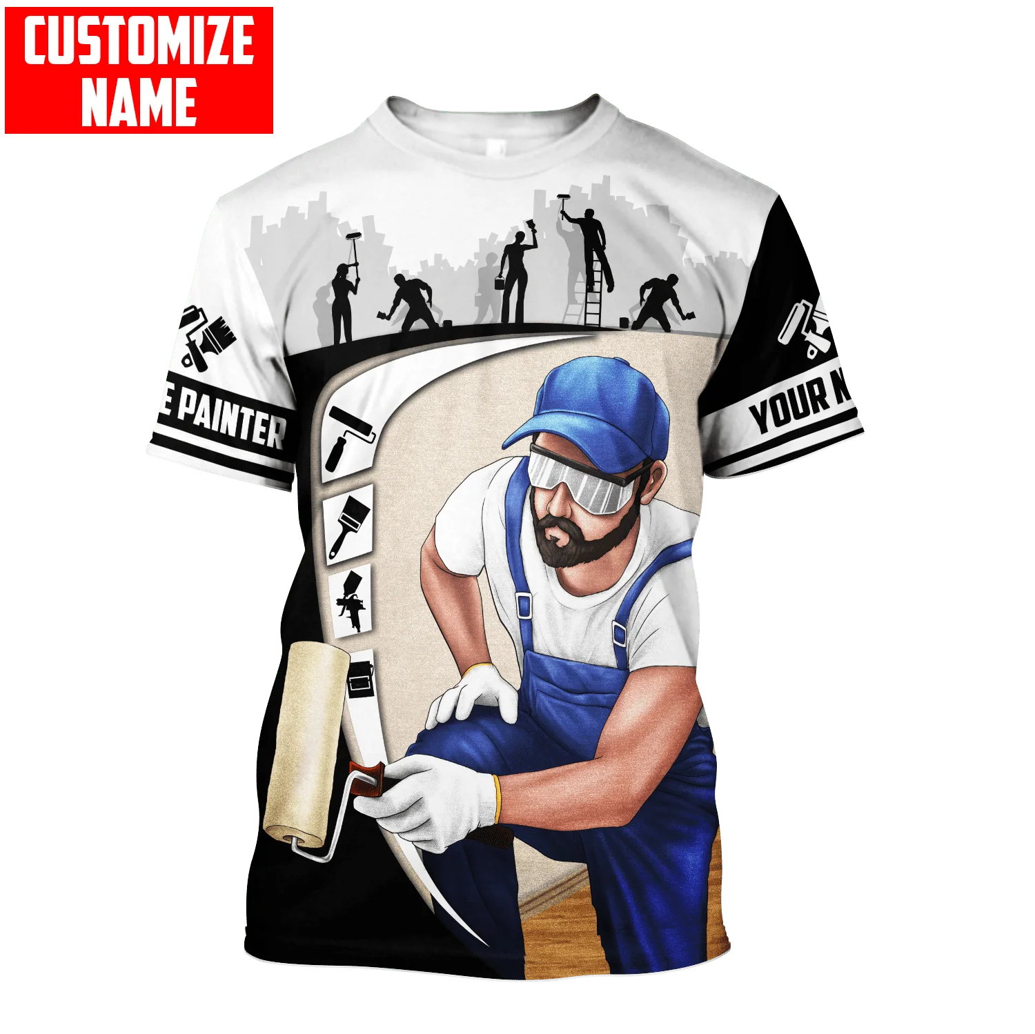 Streetwear Brand T Shirt - Gepersonaliseerde Naam Schilder 3D Over Gedrukt