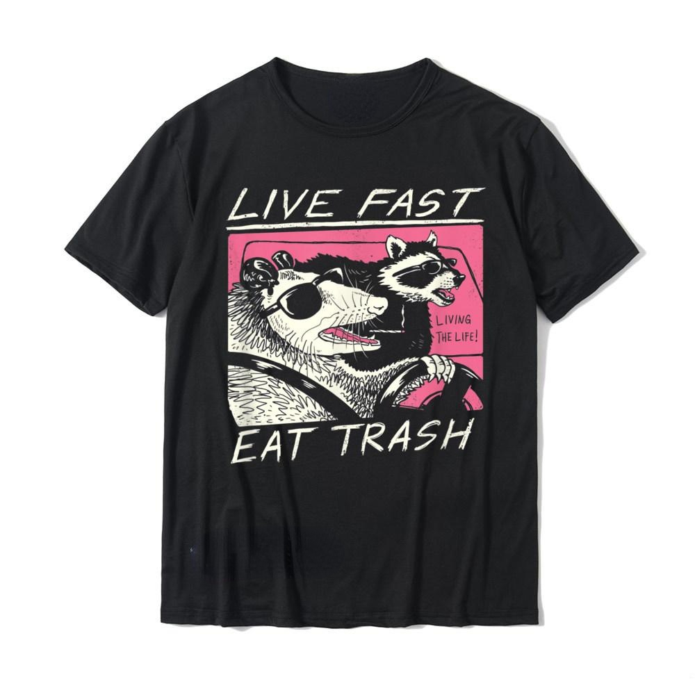 Streetwear Brand T Shirt - Live Snel! Eten Trash! Man T-shirt