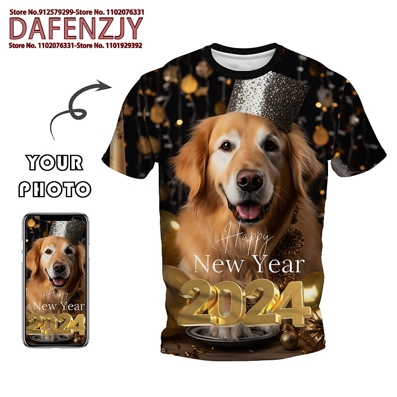 Streetwear Brand T Shirt - Custom Grappige Huisdier Foto 3D Over