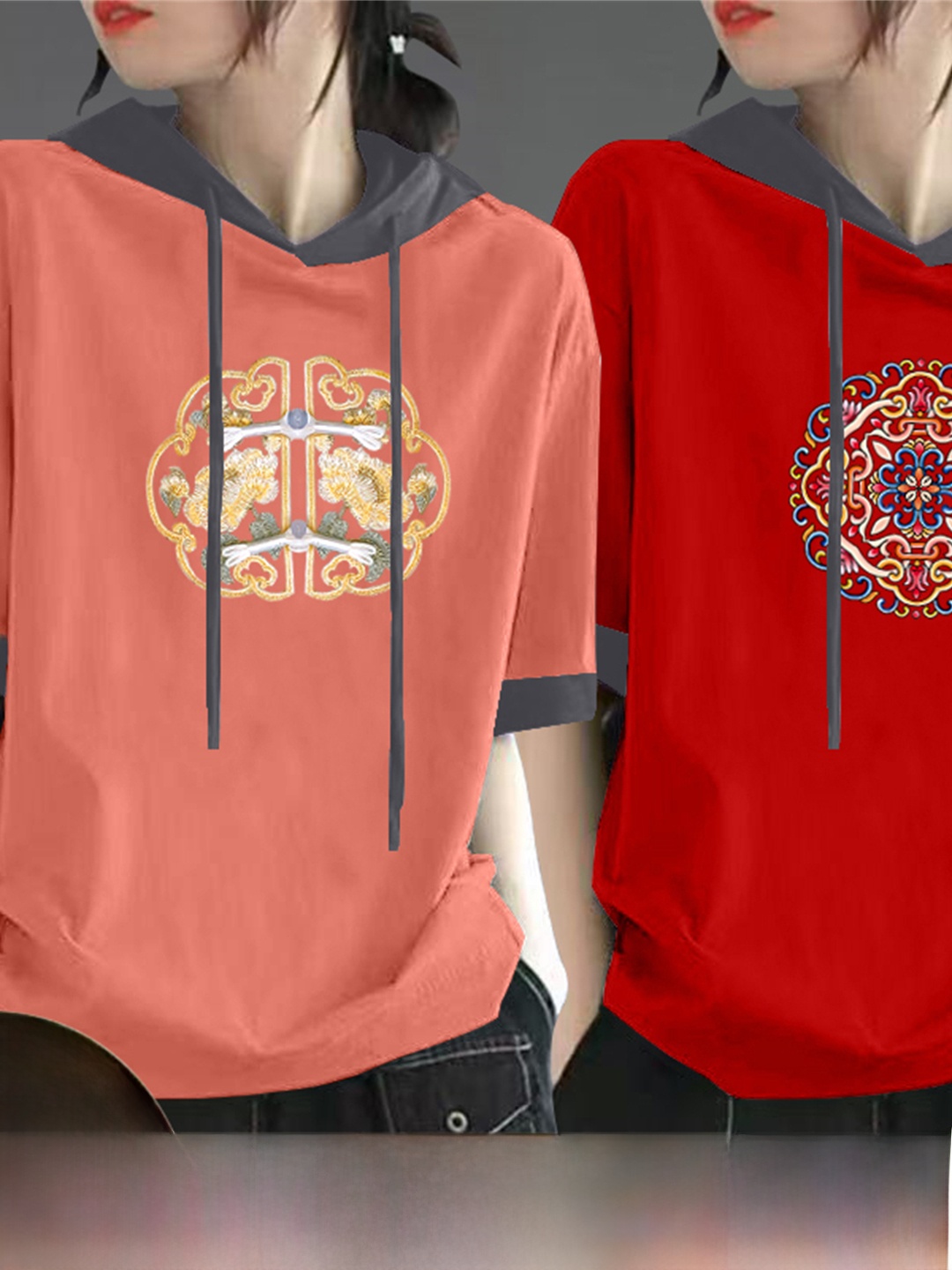 Rood puur katoenen T-shirt met - Streetwear Brand Of The Year recensie en prijs