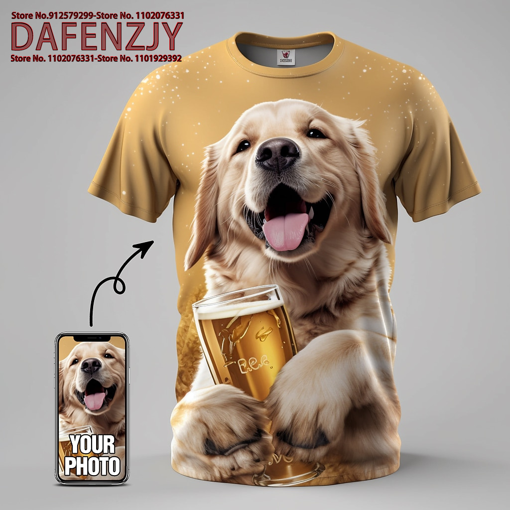 Custom Grappige Huisdier Foto  - Streetwear Brand T Shirt recensie en prijs